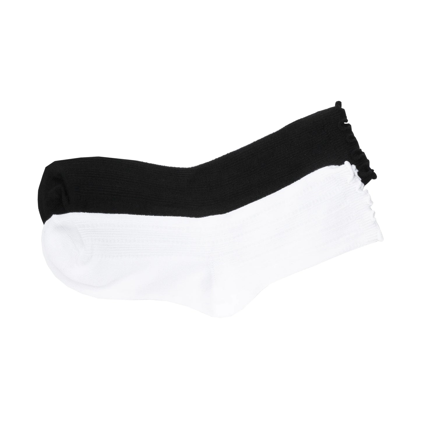 2 Pack Ruffle Ribbed Dress Sock
