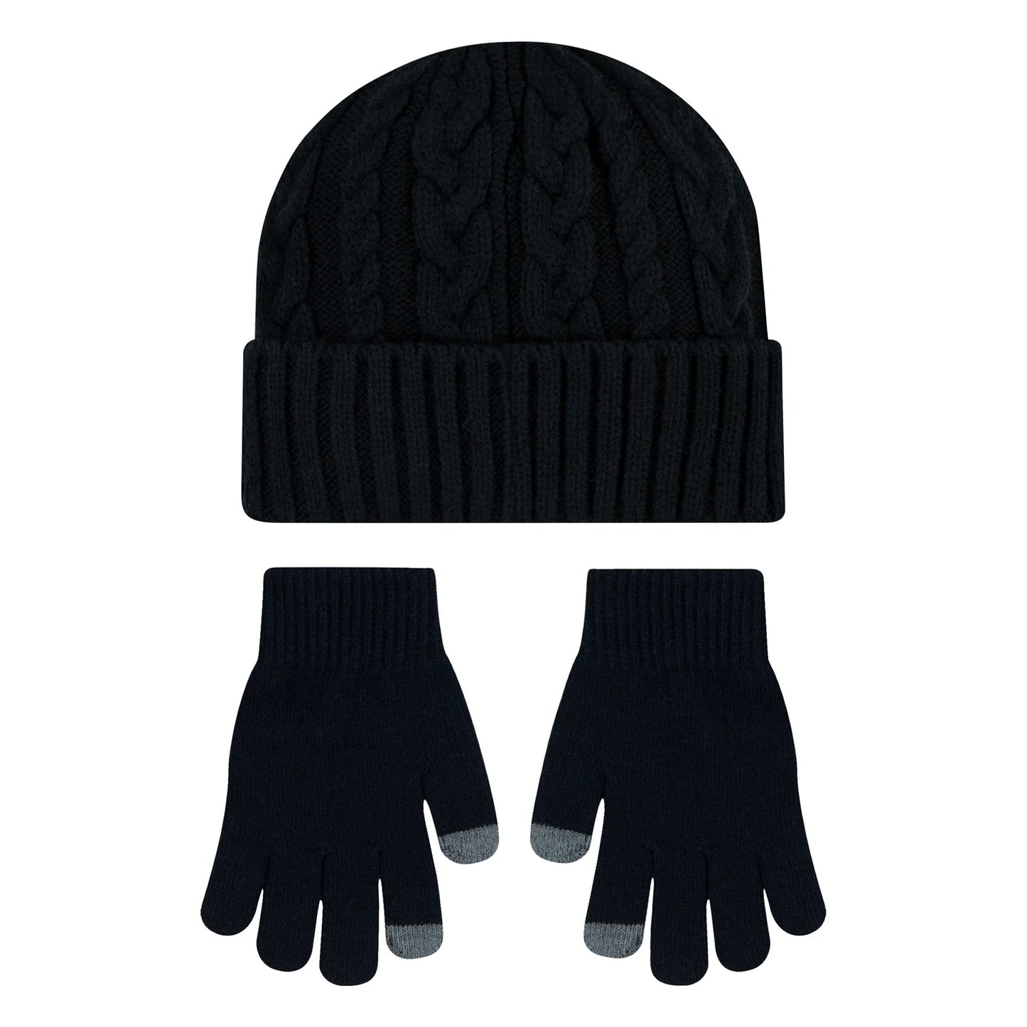 Youth Cable Knit Beanie & Glove Set