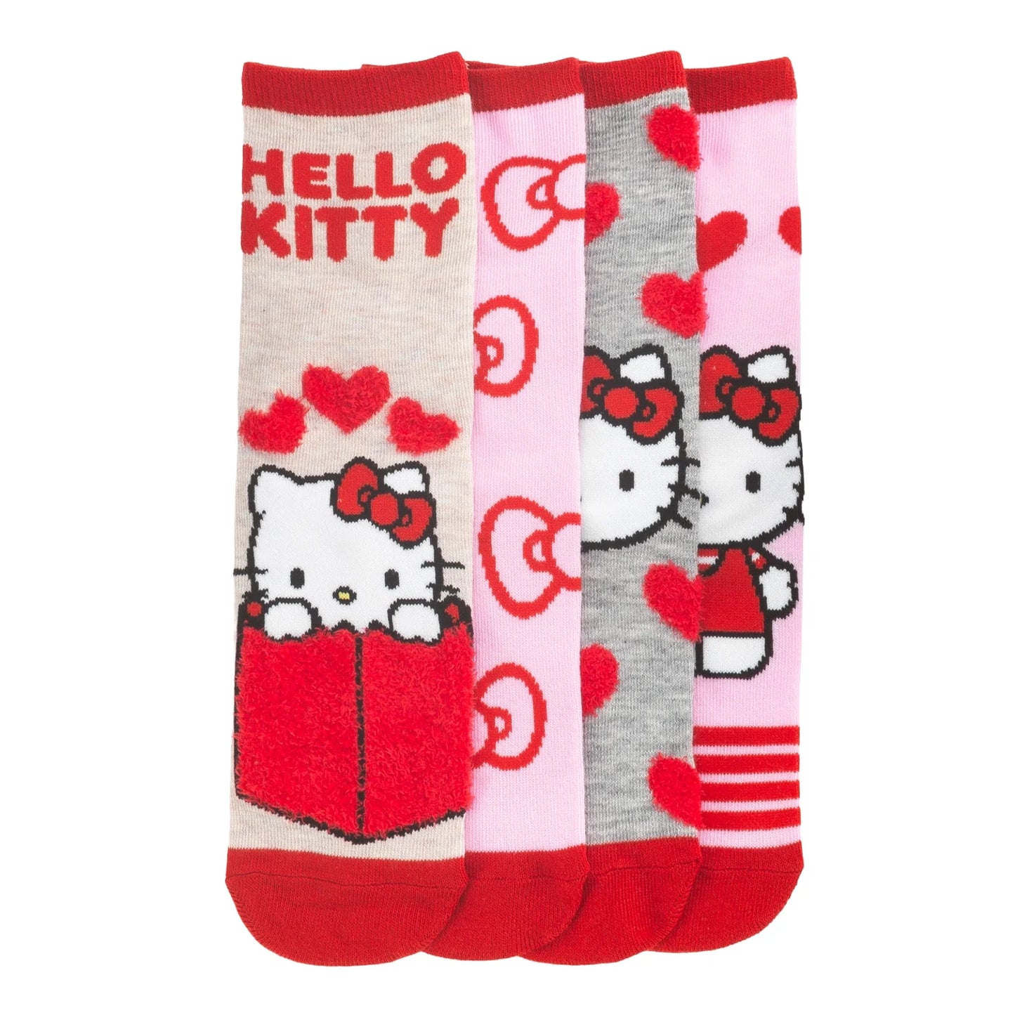 4 Pack Hello Kitty Mid Crew - Adult