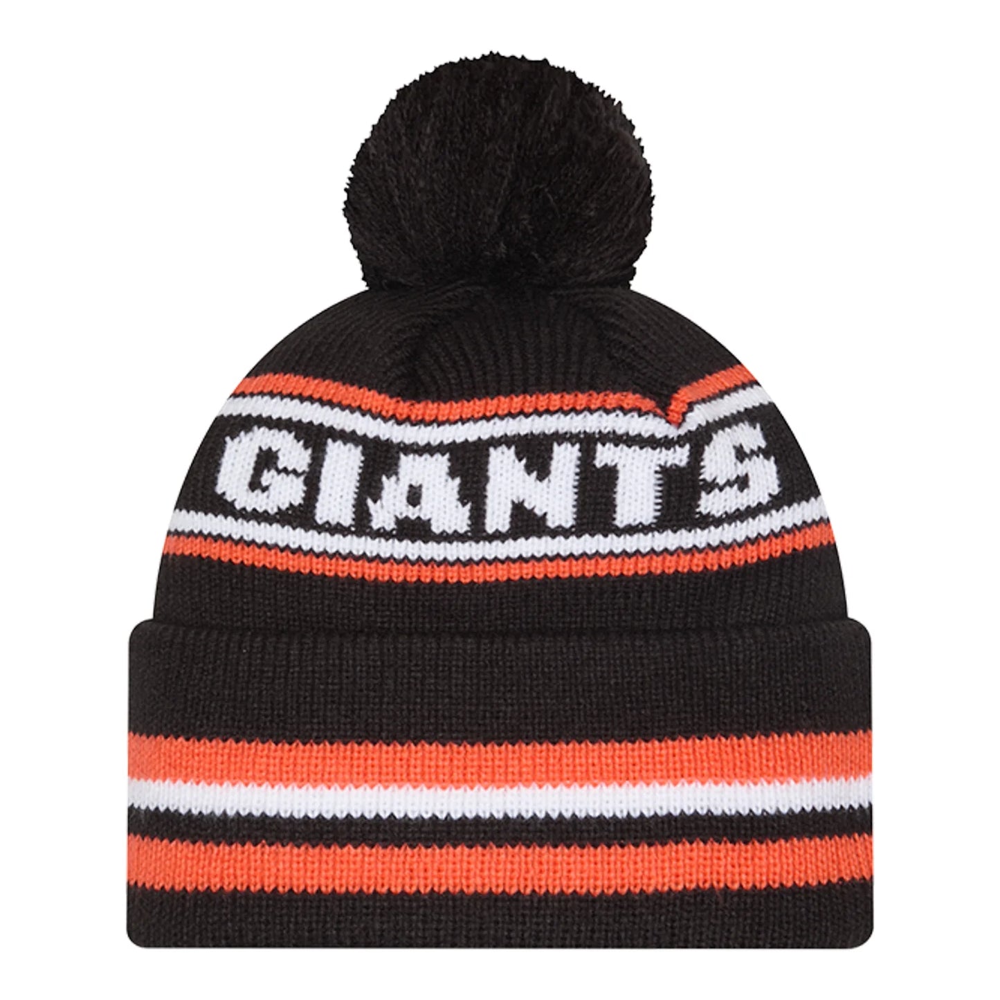 Giants Knit Classic Stripe Pom Beanie
