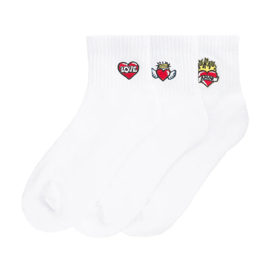3 Pack Medium Embroidered Quarter