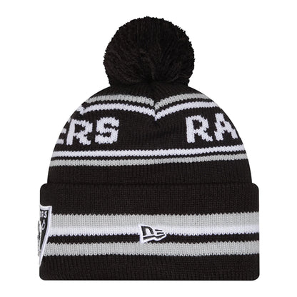 Raiders Knit Classic Stripe Pom Beanie
