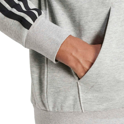 Essentials 3 Stripes Fleece FZ Hoody -Mens