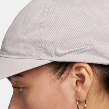 Nike Club Cap Flat Bill Tonal Swoosh Washed Strapback