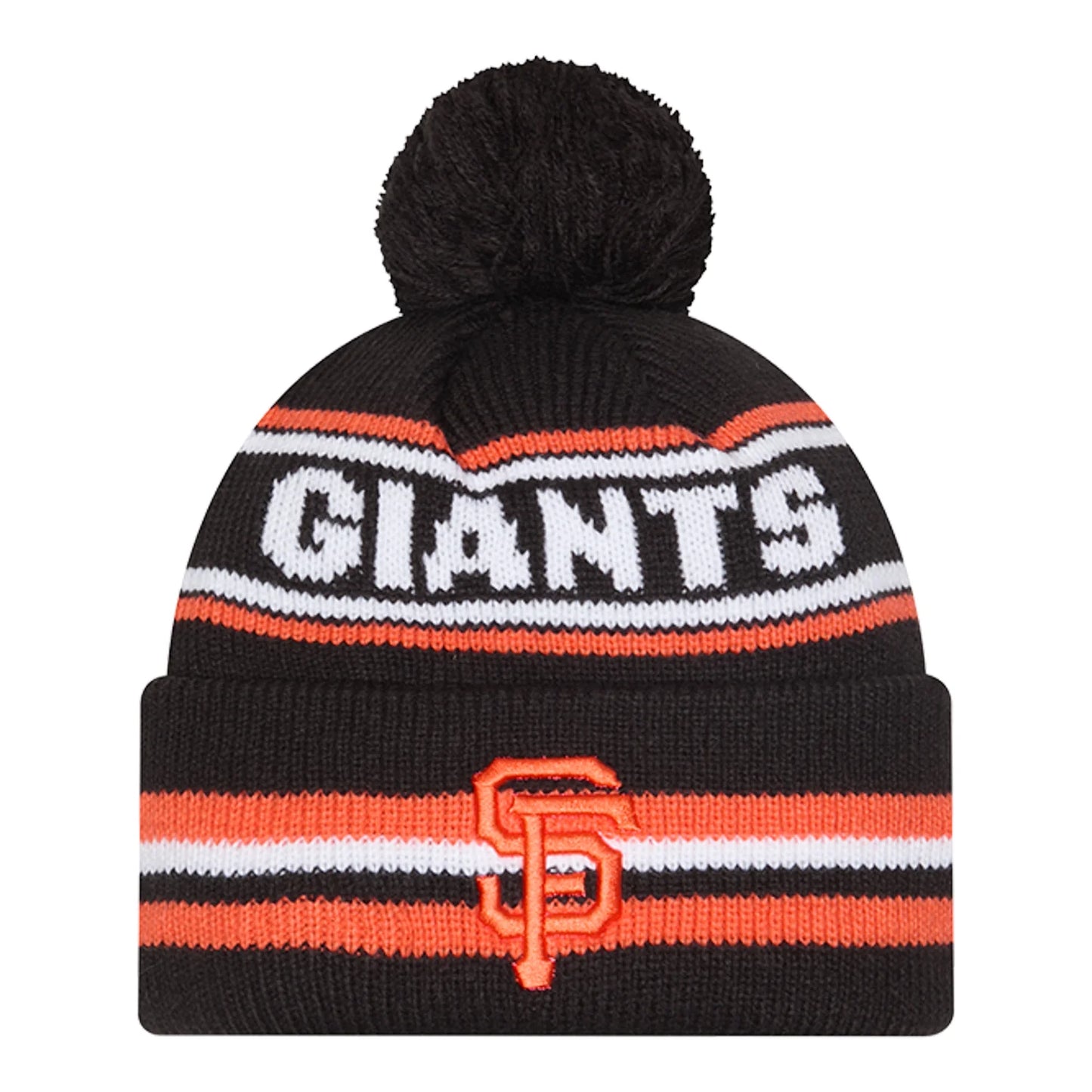 Giants Knit Classic Stripe Pom Beanie