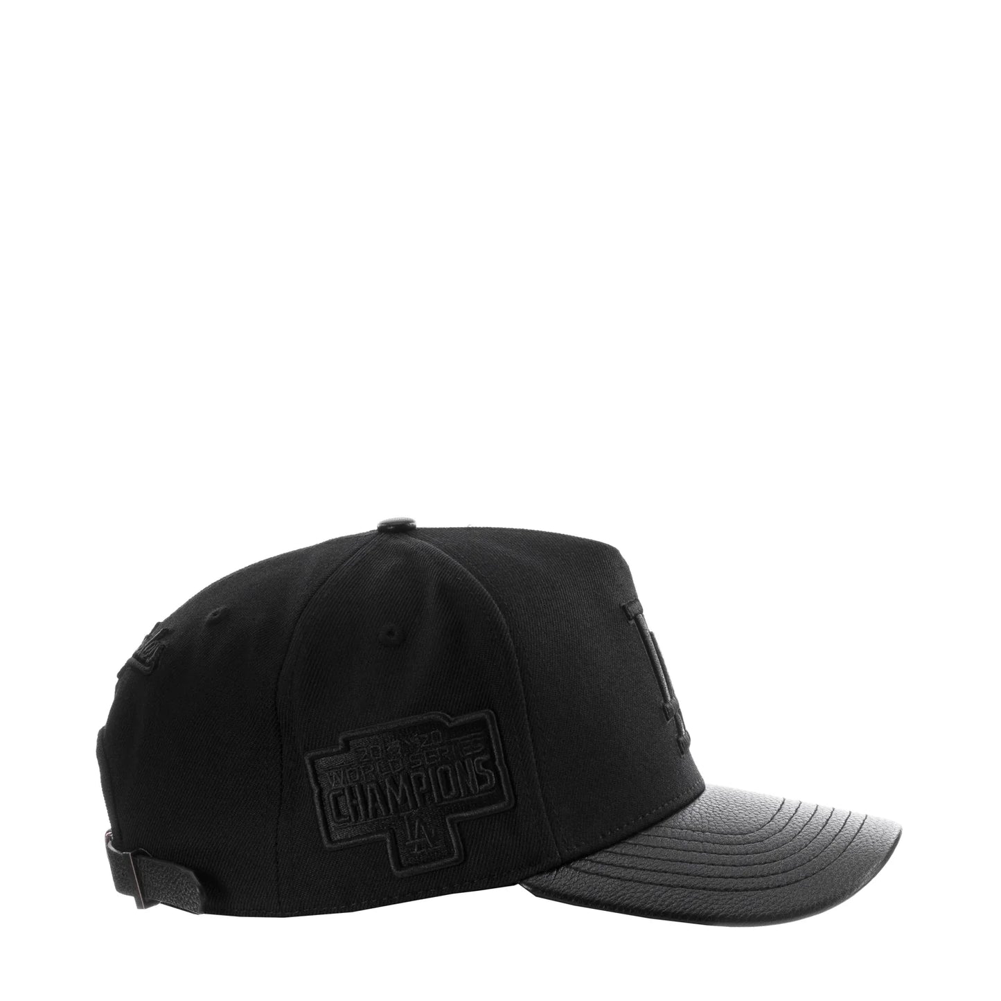 Dodgers Blackout Pinch Front Strapback