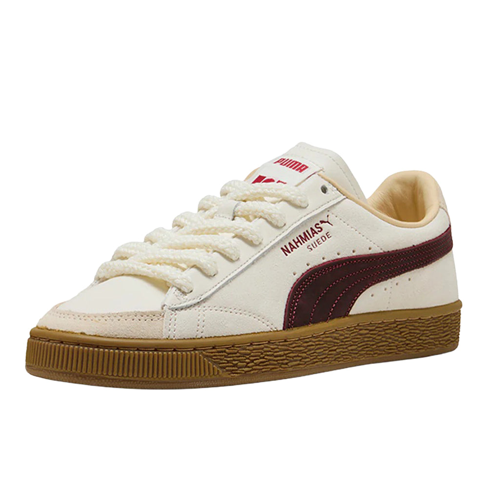NAHMIAS Suede Vintage Red Lace Up Sneakers