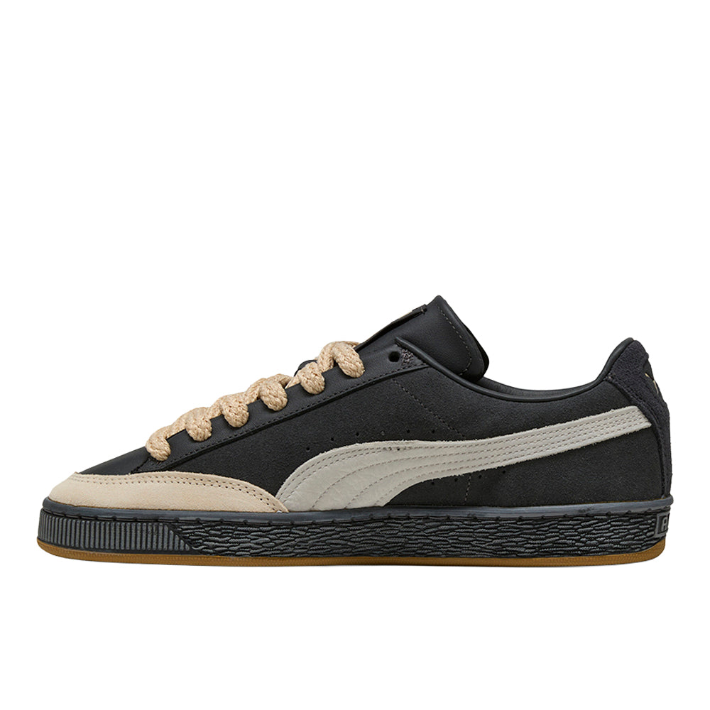 NAHMIAS Suede Vintage Black Lace Up Sneakers