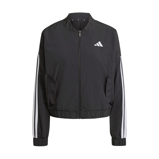 Essentials 3-Stripe Woven Bomber Jacket - Womens