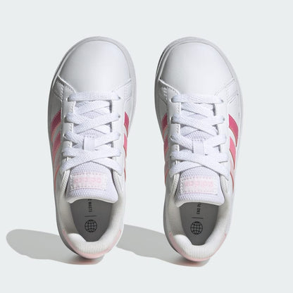 Kids' adidas Grand Court Lifestyle Tennis Lace-Up Shoes