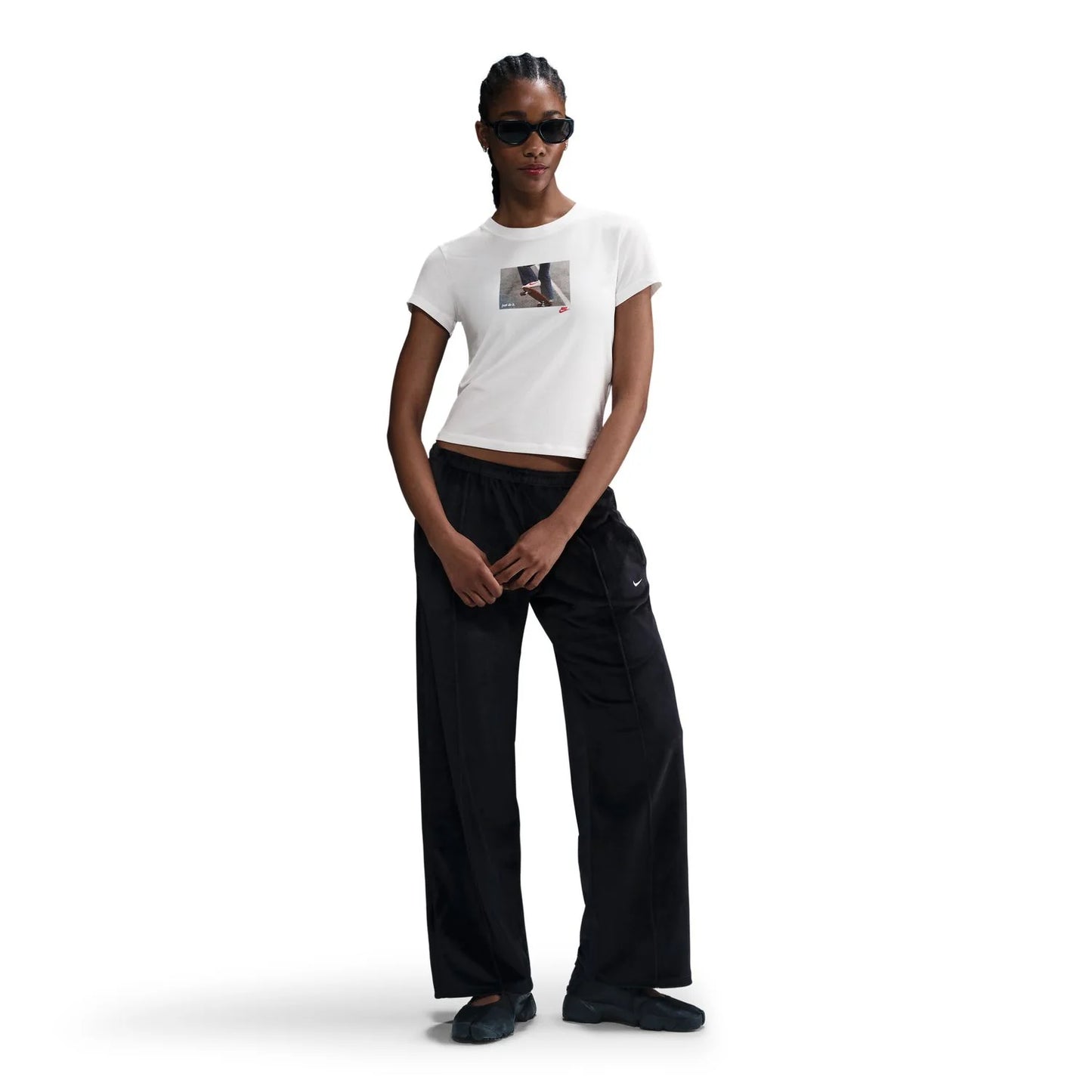 Chill Knit Crop Photo Tee - Womens
