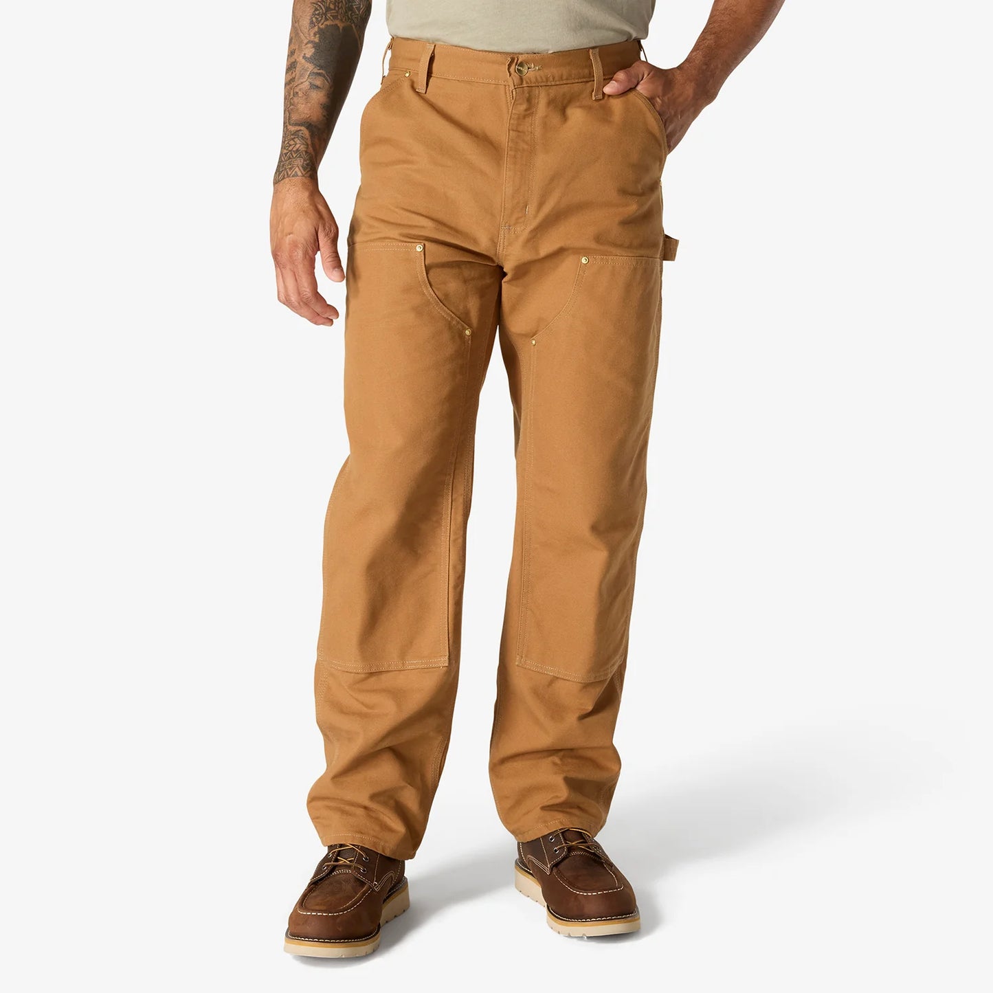 Loose Straight Firm Duck Dbl Front Dungaree -Mens