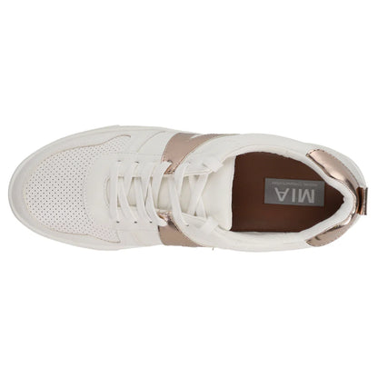 Alta Metallic Perforated Lace Up Sneakers