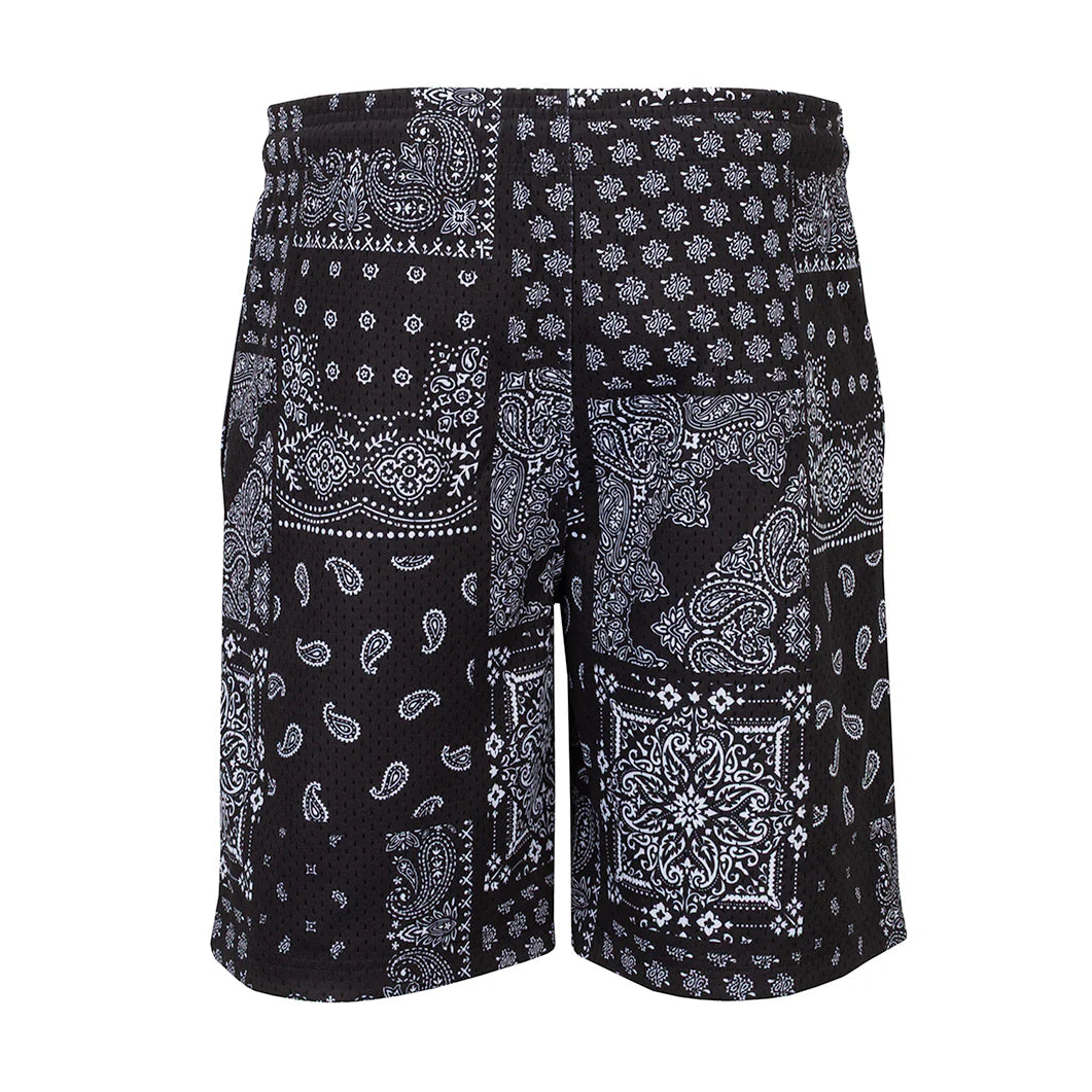 Printed Mesh Short Patchwork Paisly - Mens