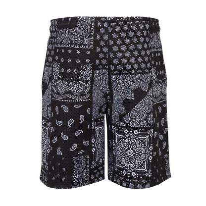 Printed Mesh Short Patchwork Paisly - Mens