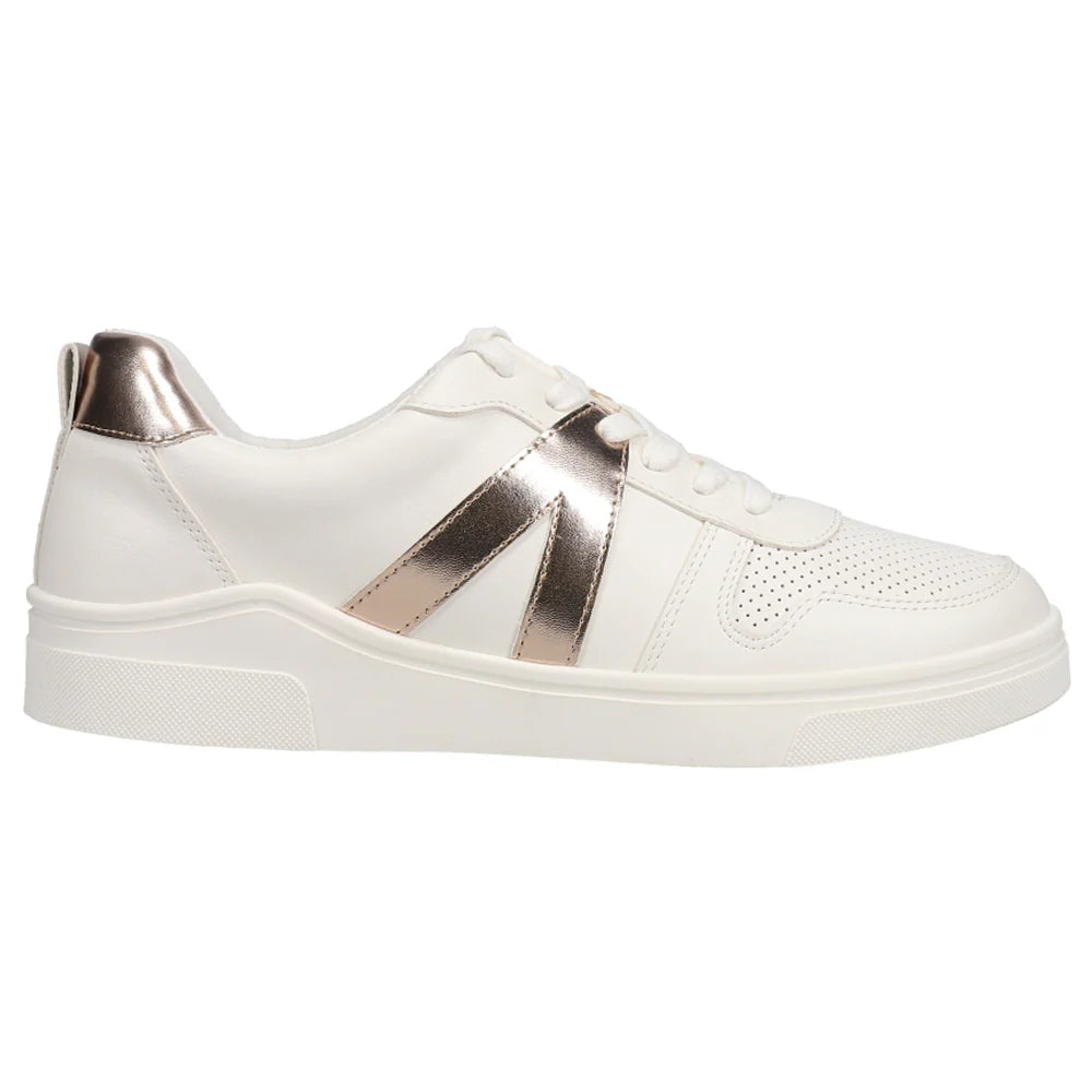 Alta Metallic Perforated Lace Up Sneakers