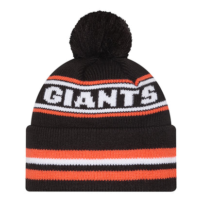 Giants Knit Classic Stripe Pom Beanie
