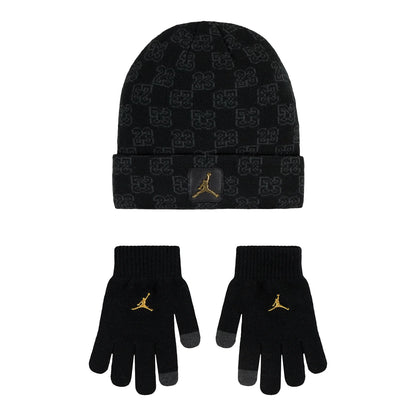 Youth Monogram Beanie & Glove Set