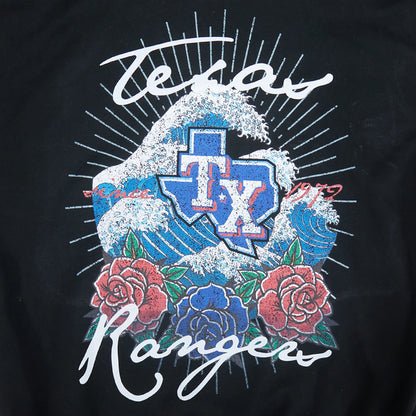 Texas Rangers Wave & Roses Hoodie -Mens