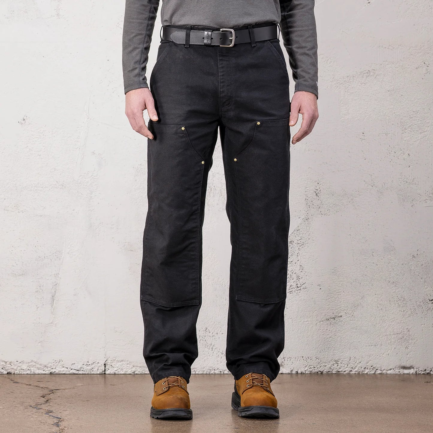 Loose Straight Firm Duck Dbl Front Dungaree -Mens