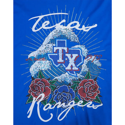 Texas Rangers Wave & Roses Tee -Mens