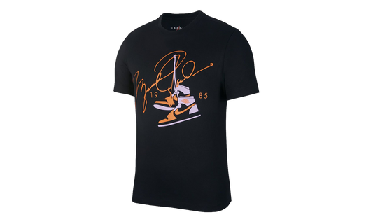 AJ85 Signature Short Sleeve Tee "Black / Red" BQ5538 010
